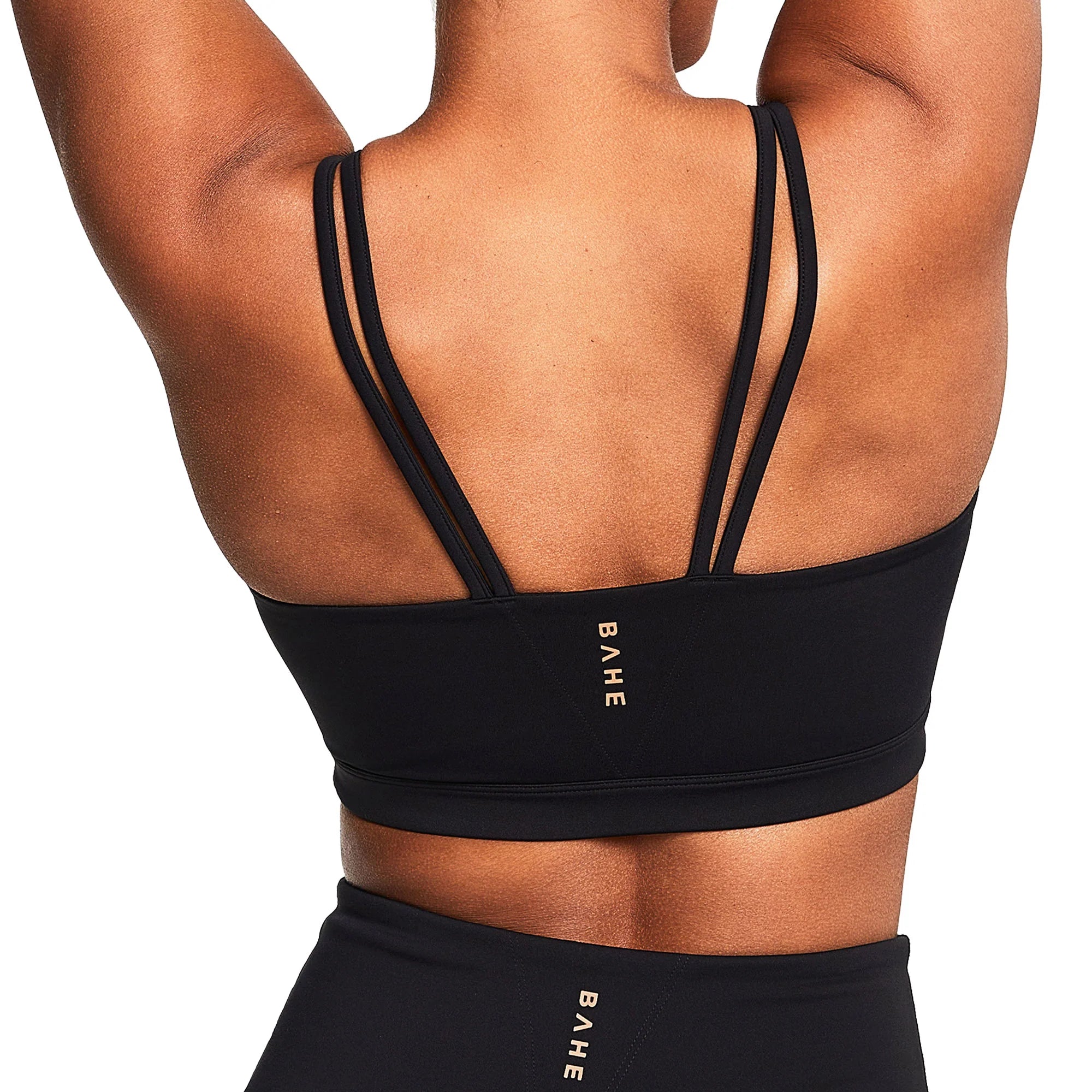 BAHE Dinamica Strappy Active Bra for Women - Breathable Workout Sports Bra, Comfortable Yoga & Running Bra in Black - Perfect for Gym, Fitness & High-Intensity Training