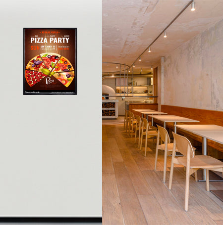 18x24 Beveled Aluminum Slide-In Frame - Top or Side Load Poster & Sign Holder for Home, Office, and Gallery Displays