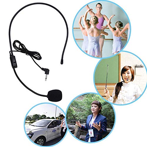 Portable Wired 35mm Headset Microphone with Megaphone - Lightweight Educational Speech Mic for Teachers, Lecturers & Public Speaking - Perfect for Classroom Teaching, Presentations & Outdoor Events