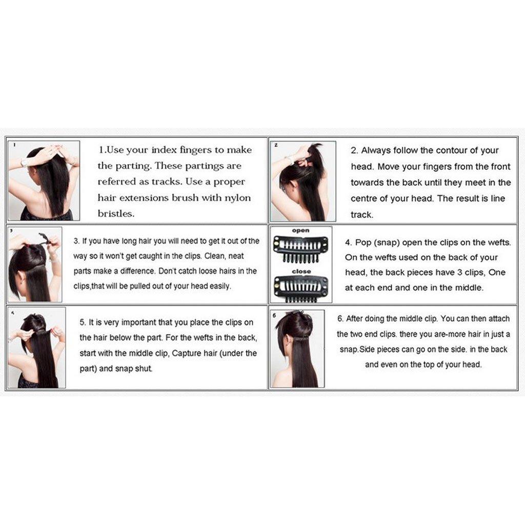 Truvic 20Pcs Black Hair Extension Snap Clips - 32mm Medium Remy Human Hair Wig Grips for Secure Hold | Perfect for Styling, Volume Boosting & Hair Extensions