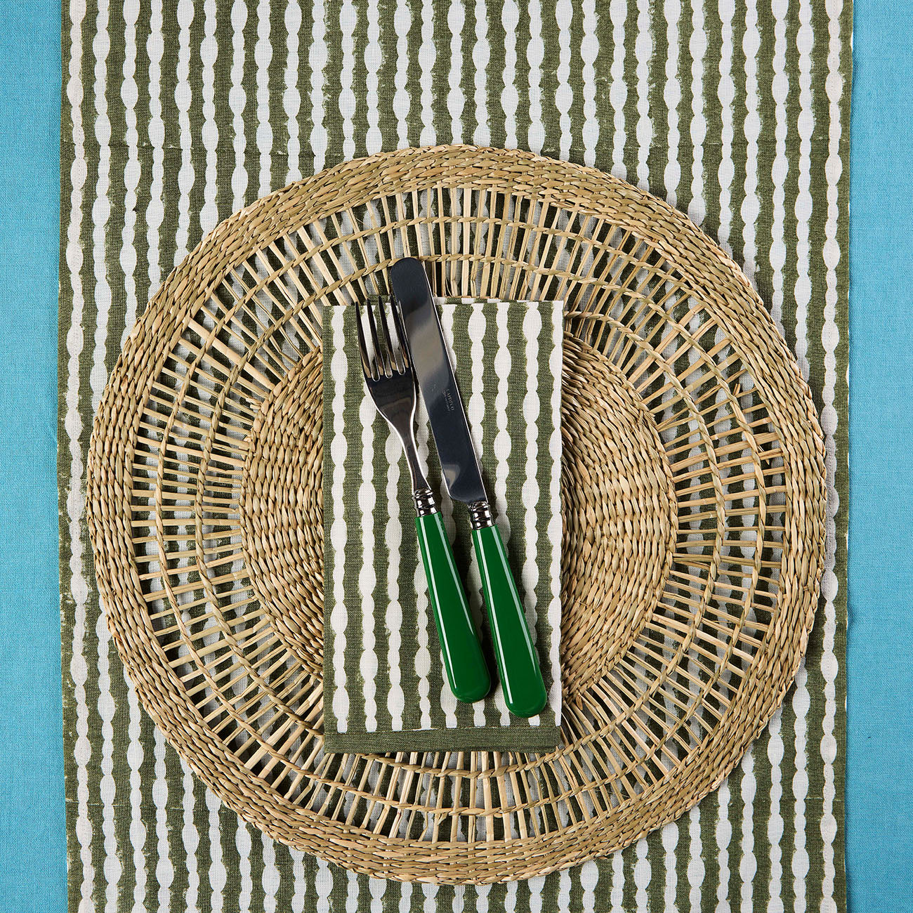 Premium Olive Green Napkin Pebble - Elegant Table Setting for Dinner Parties & Home Decor