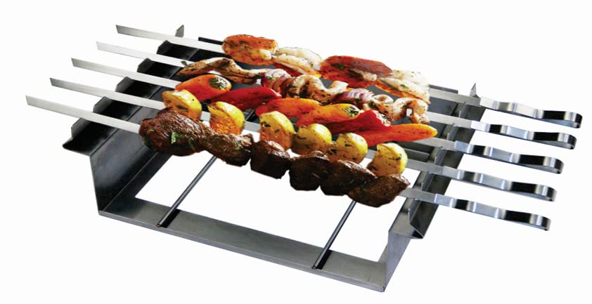 MAN-5GT1 Multi-Function BBQ Grill Topper - Heavy Duty Stainless Steel Cooking Grid for Grilling Vegetables, Meats & Seafood - Perfect for Outdoor Camping, Backyard Parties & Tailgating