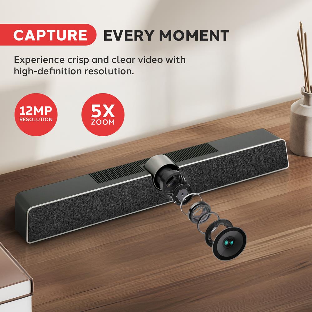 Home Fitness Camera Video Bar - 4K HD Workout Camera with Wide Angle Lens for Live Streaming & Recording - Perfect for Home Gym, Yoga, and Online Fitness Coaching