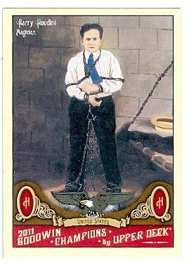 Harry Houdini Trading Card - 2011 Upper Deck Goodwin Champions #144 | Rare Magician & Illusionist Collectible | Perfect for Sports Card Collectors & Magic History Enthusiasts
