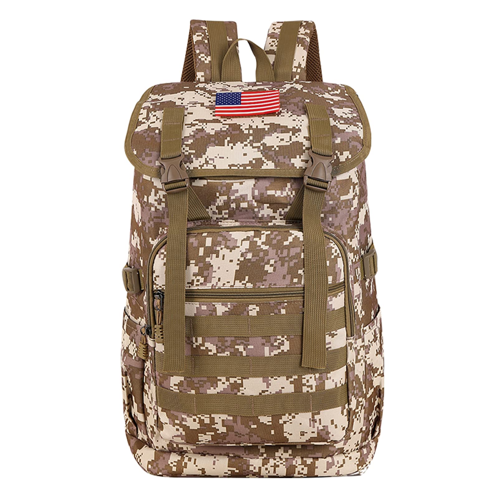 45L Military Tactical Backpack for Camping, Hiking & Travel - Durable Hunting Backpack with Large Capacity (Yellow) - Perfect for Outdoor Adventures, Survival Gear & Daily Commute