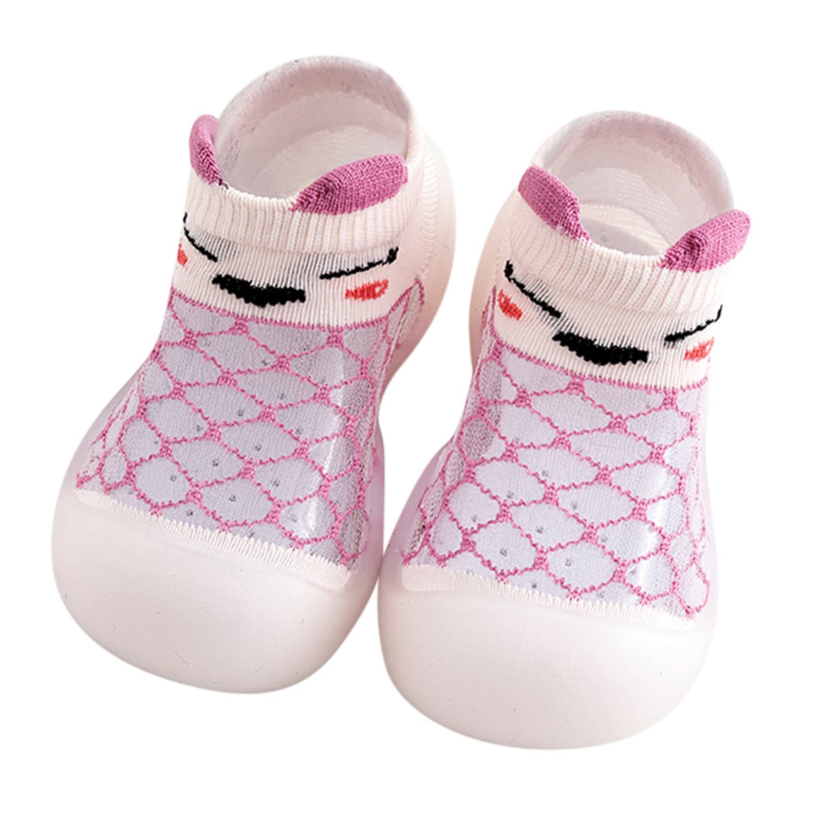 **Non-Slip Baby Shoes for Boys & Girls – Breathable Mesh Animal Print Cartoon Socks – Perfect for Toddlers, Indoor Play & First Walking Steps**