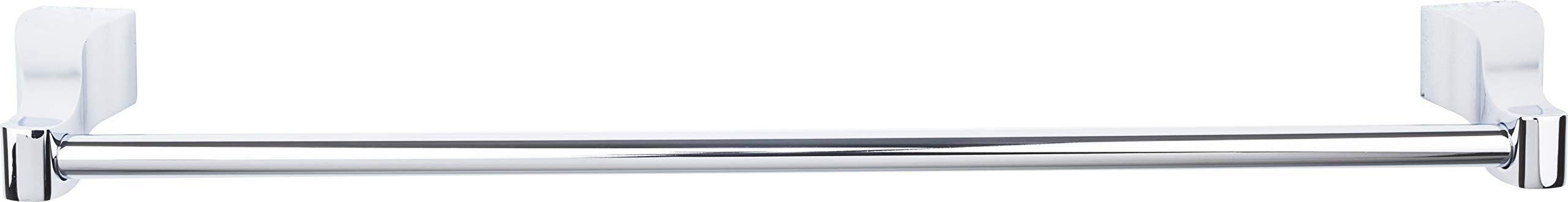 Top Knobs AQ8-PC Chrome Single Towel Rod for Bathroom - Modern Aqua Bath Towel Bar for Hand & Bath Towels - Perfect for Bathroom, Spa & Luxury Home Decor