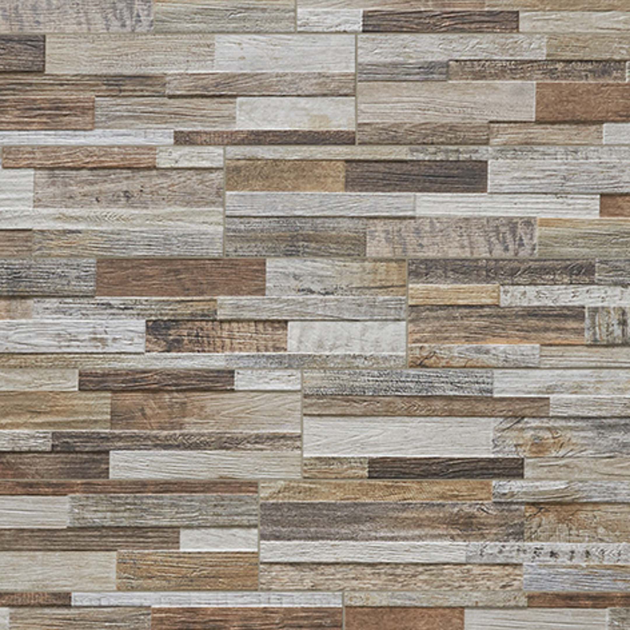 Inwood 3D Ledger Panel Wall Tile - Modern Textured Wood Wall Decor for Living Room, Bedroom & Office - Easy Peel & Stick Installation