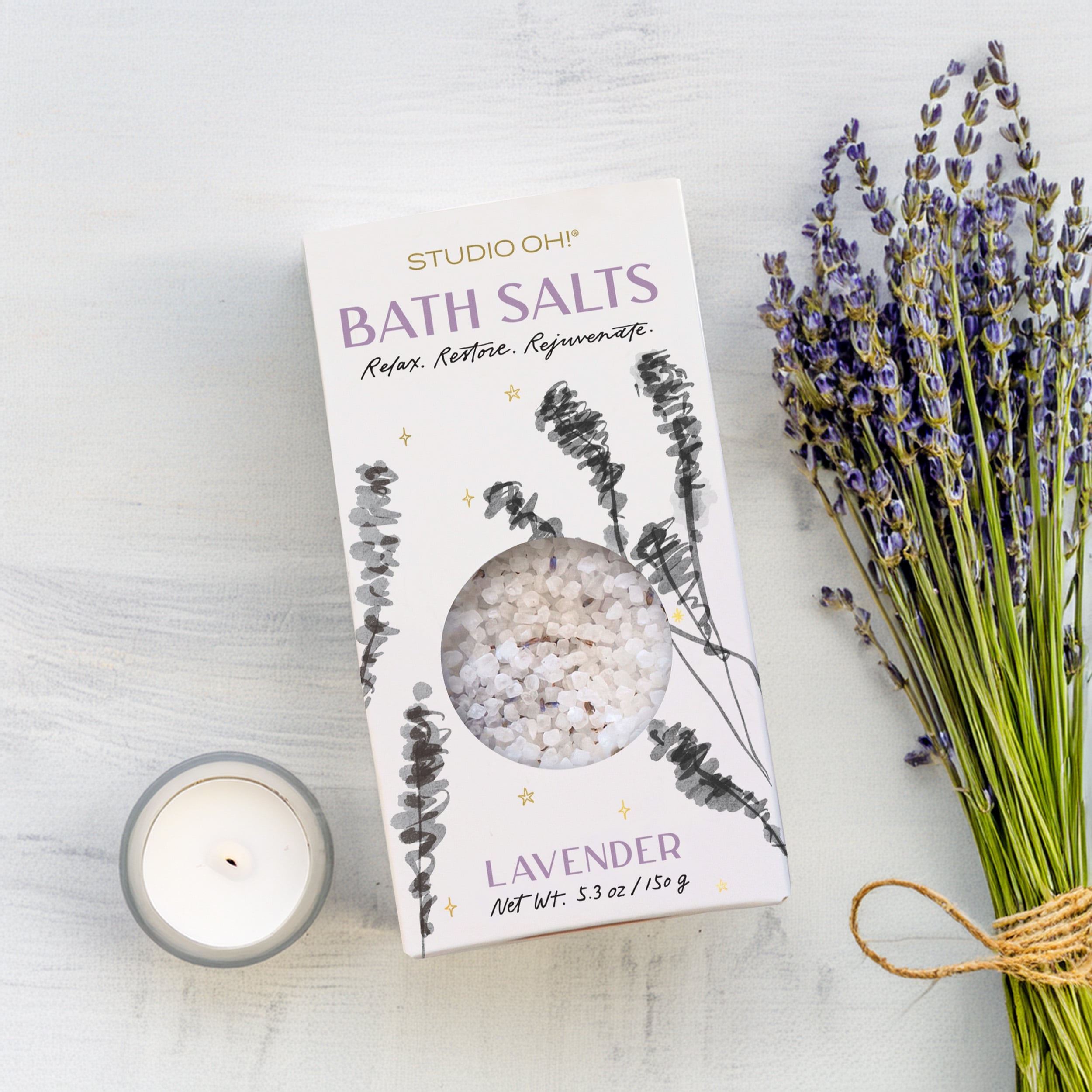 Relaxing Bath Salts with Epsom Salt & Essential Oils - Soothe Muscles & Stress Relief for Spa-Like Experience at Home