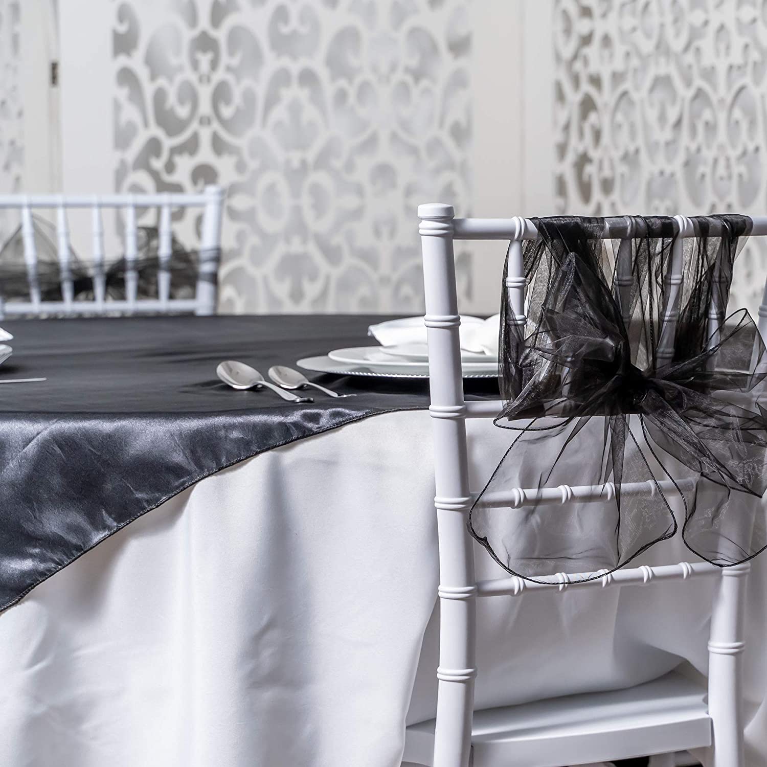 Simply Elegant 90 Inch Round Premium Polyester Tablecloth - Washable White Table Cover for Birthday Parties, Wedding Receptions & Home Decor | Durable Hemmed Table Linens for Dining Room & Event Decorations