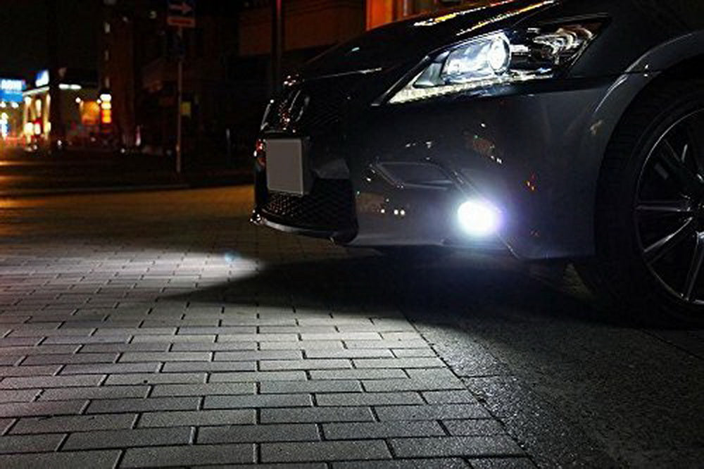 Direct Fit OEM Spec 15W CREE LED Projector Fog Lights Kit - Compatible with Toyota Lexus Scion - Durable Bright Fog Lights for Off-Roading Night Driving & Bad Weather Conditions