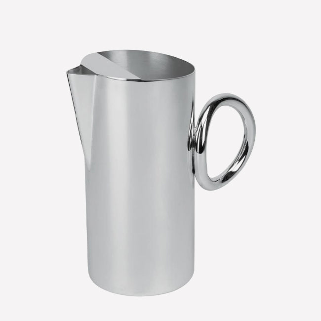 Christofle Silver Plated Vertigo Water Pitcher with Handle - Elegant Glass Carafe for Home Dining, Entertaining & Special Occasions