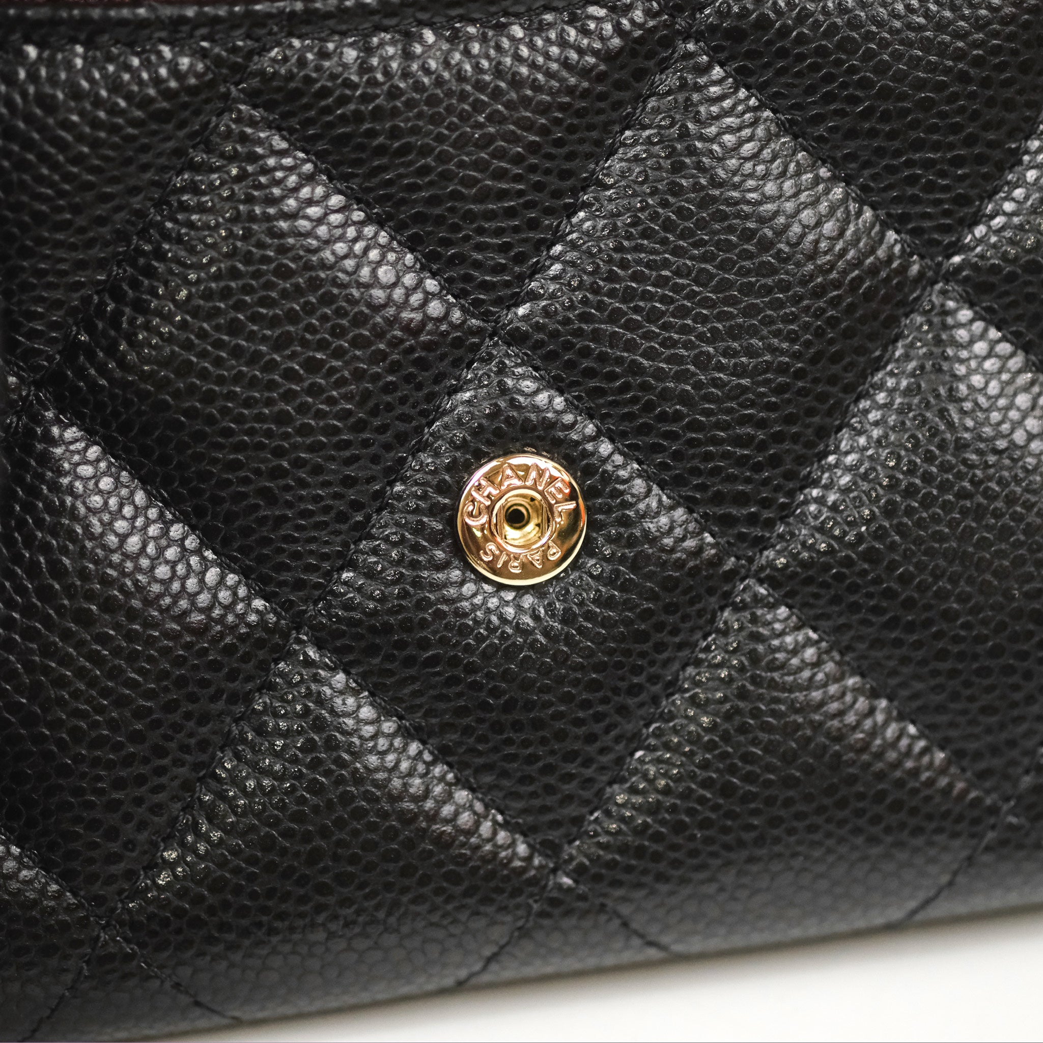 Chanel Caviar Quilted Flap Card Holder in Black with Gold Hardware - Luxury Compact Wallet for Everyday Use & Special Occasions