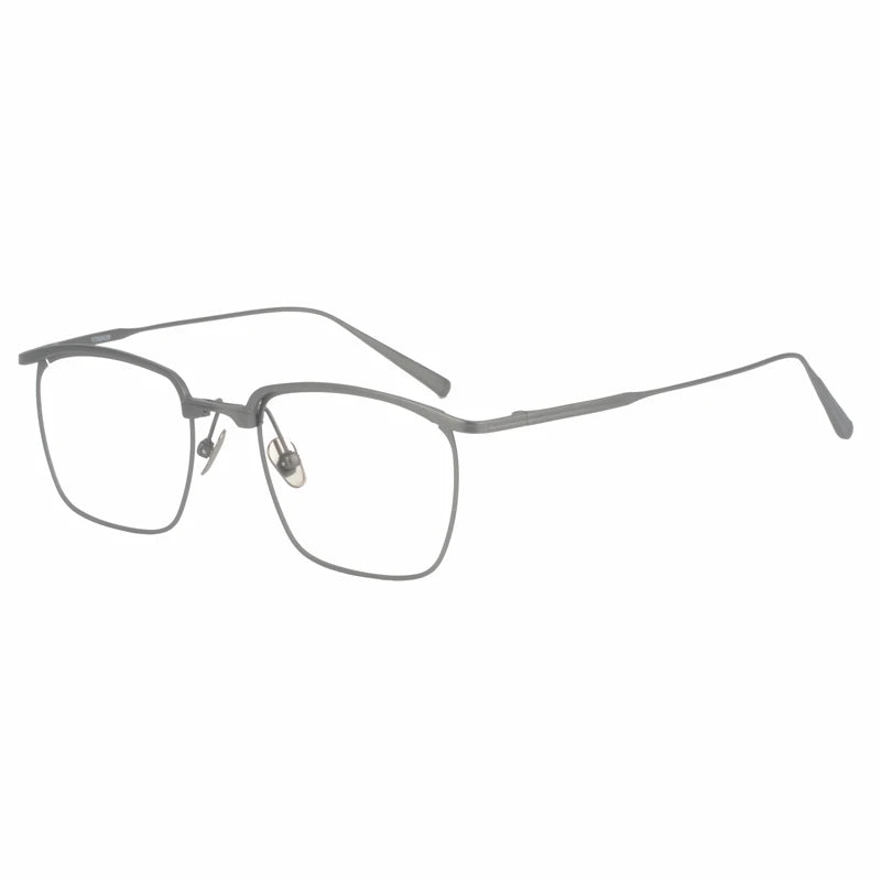 Stylish Unisex Square Titanium Acetate Eyeglasses 15185 - Lightweight & Durable Frame for Work, Reading & Everyday Wear