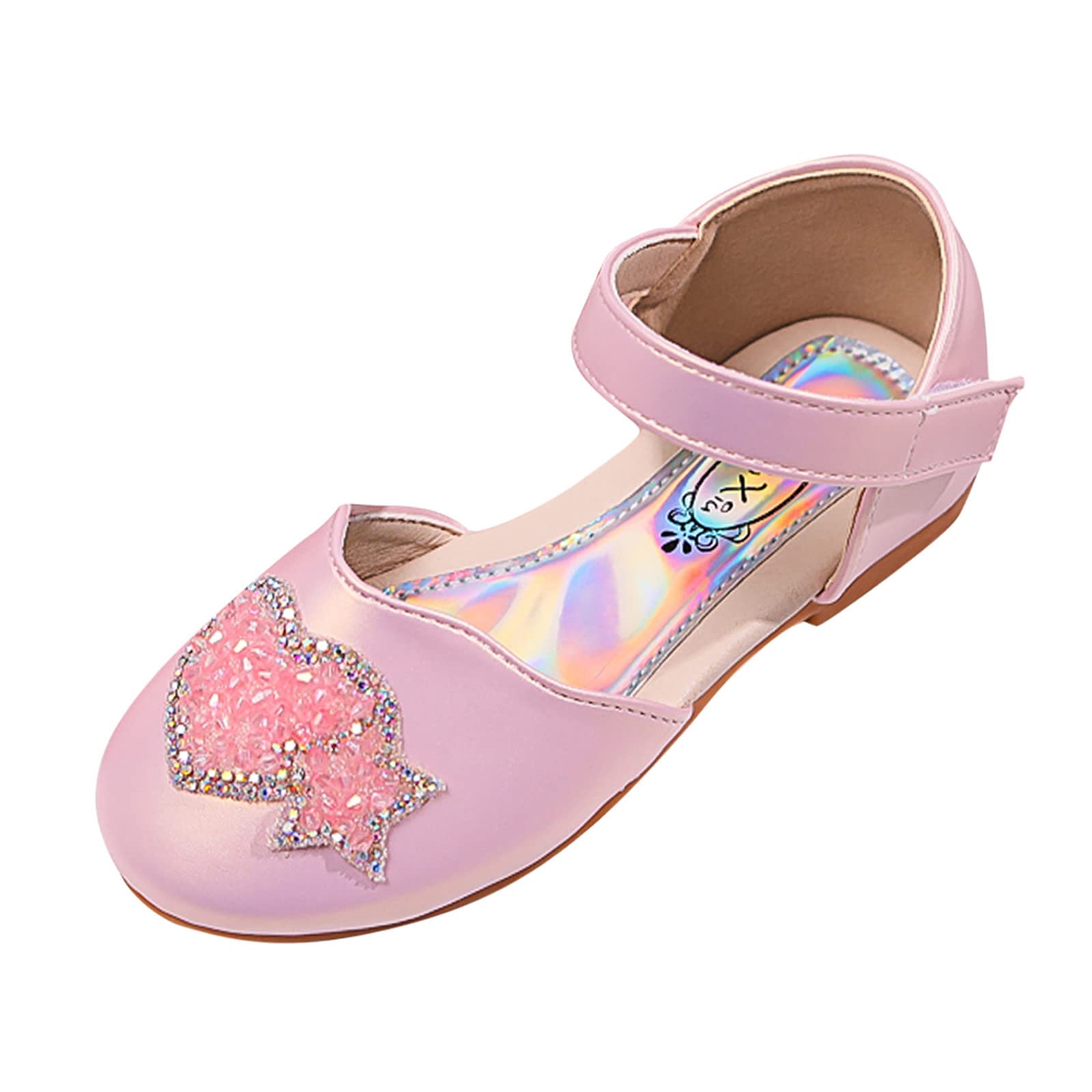 **Crystal Rhinestone Baby Water Shoes for Girls - Sparkling Heart & Pearl Sandals for Toddler Dance, Beach, Pool & Princess Parties**