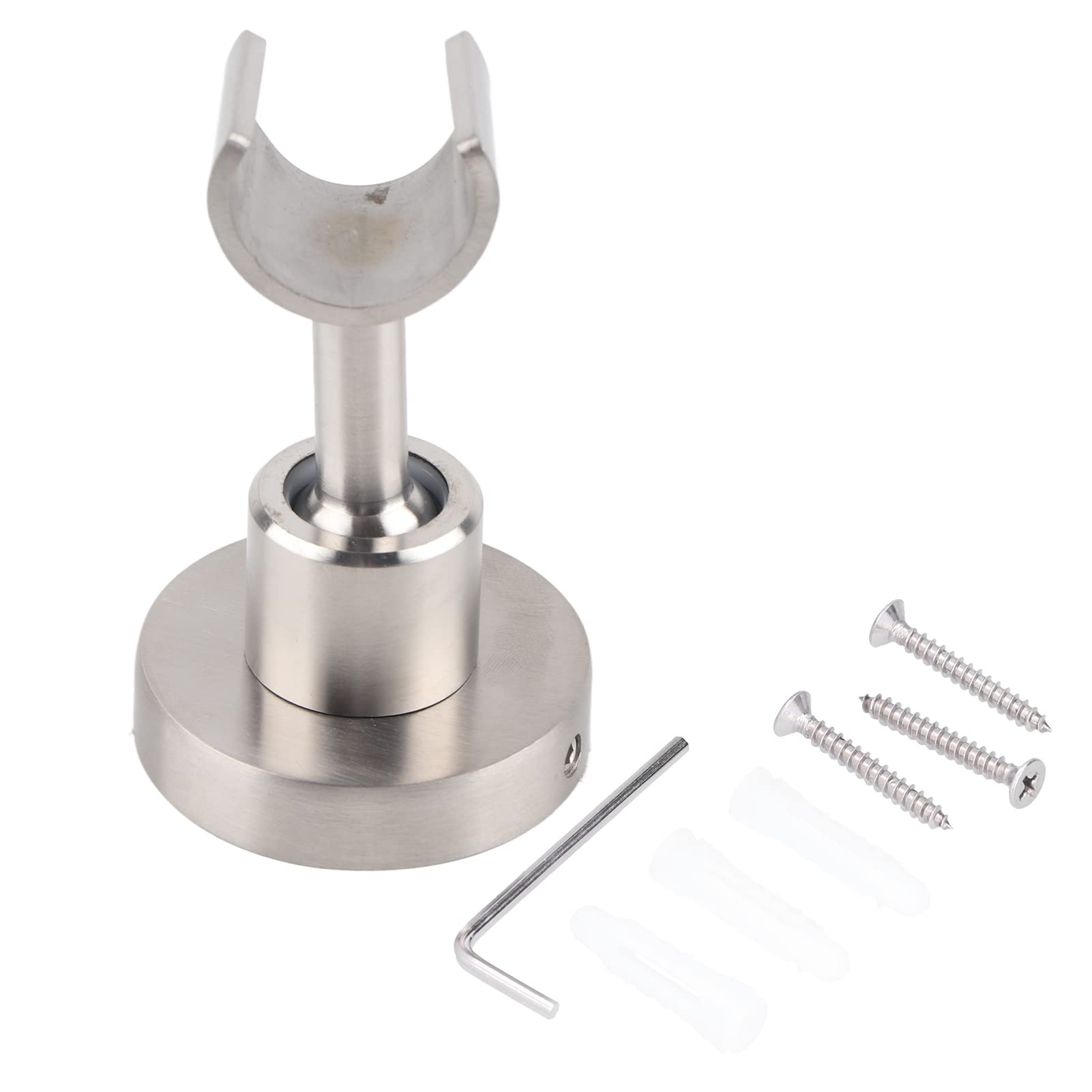 Adjustable Stainless Steel Shower Head Holder - Universal Bathroom Shower Mount Bracket for Handheld Showerheads - Perfect for Bathing Pets, Washing Hair & Cleaning Tiles