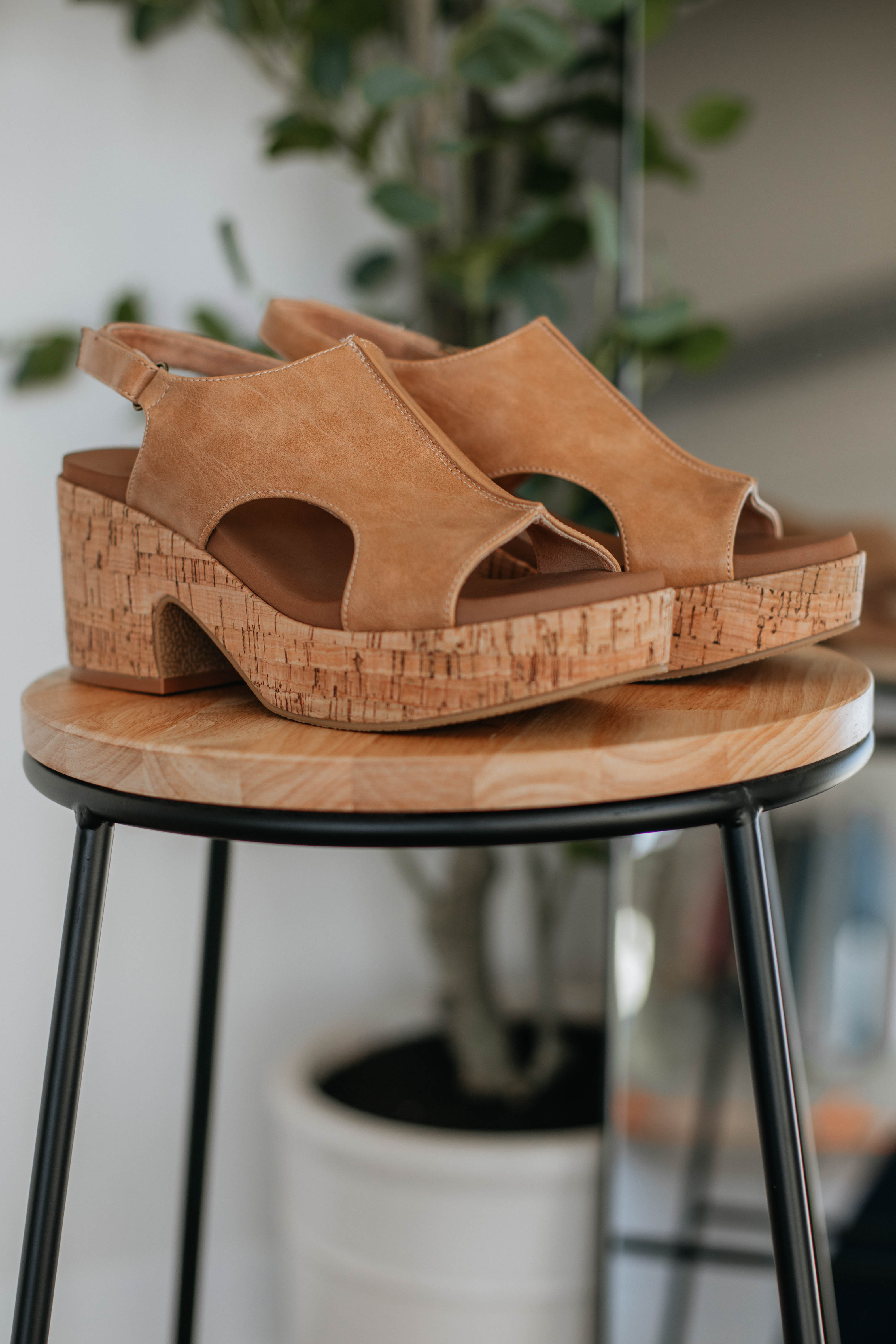 Before We Begin Women's Chunky Heels in Caramel - Stylish Block Heel Pumps for Office, Party & Special Occasions