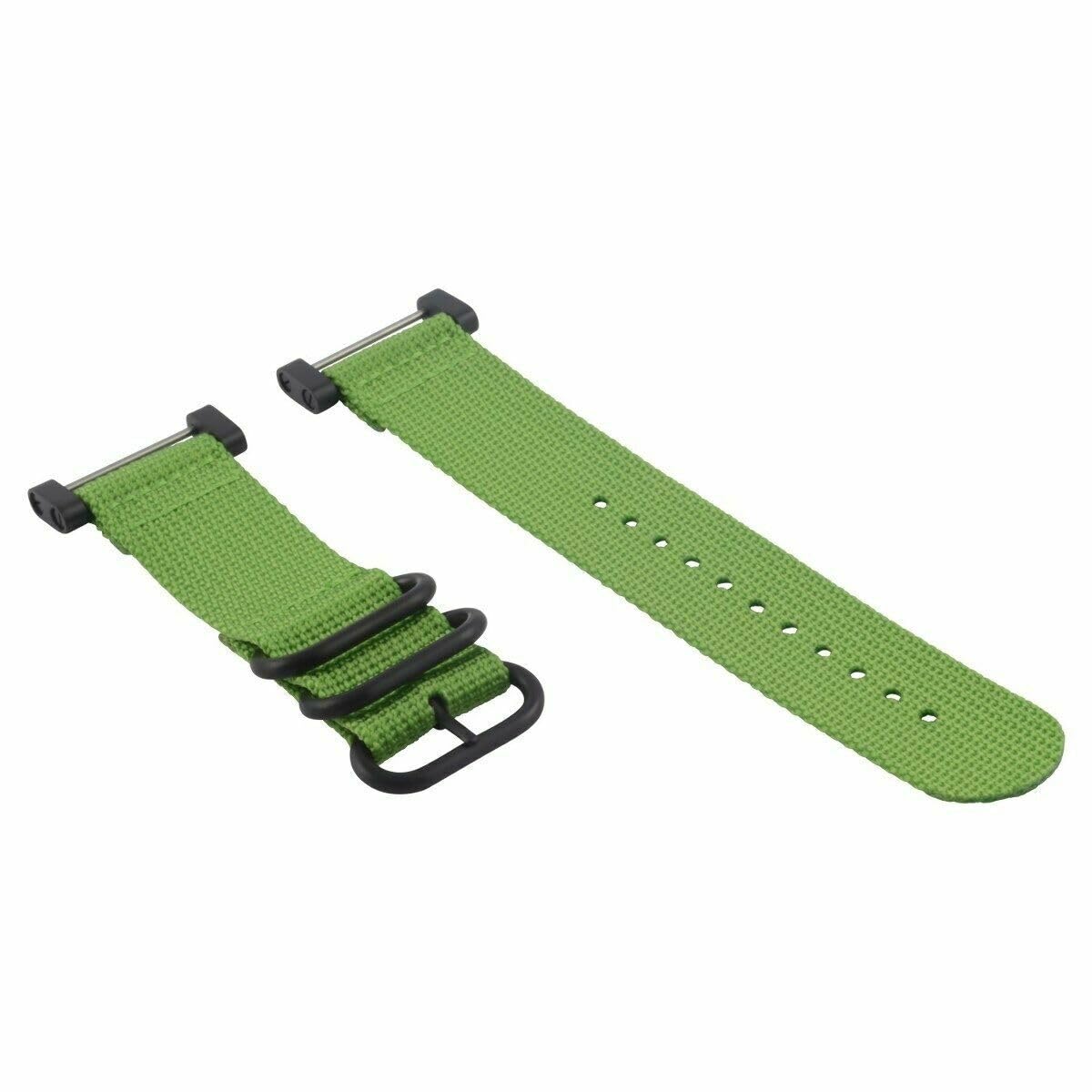 Suunto Core Diver Watch Band Adapter Set - 3 Ring PVD Green Nylon Strap Replacement for Suunto Core - Diving, Outdoor & Sports Activities