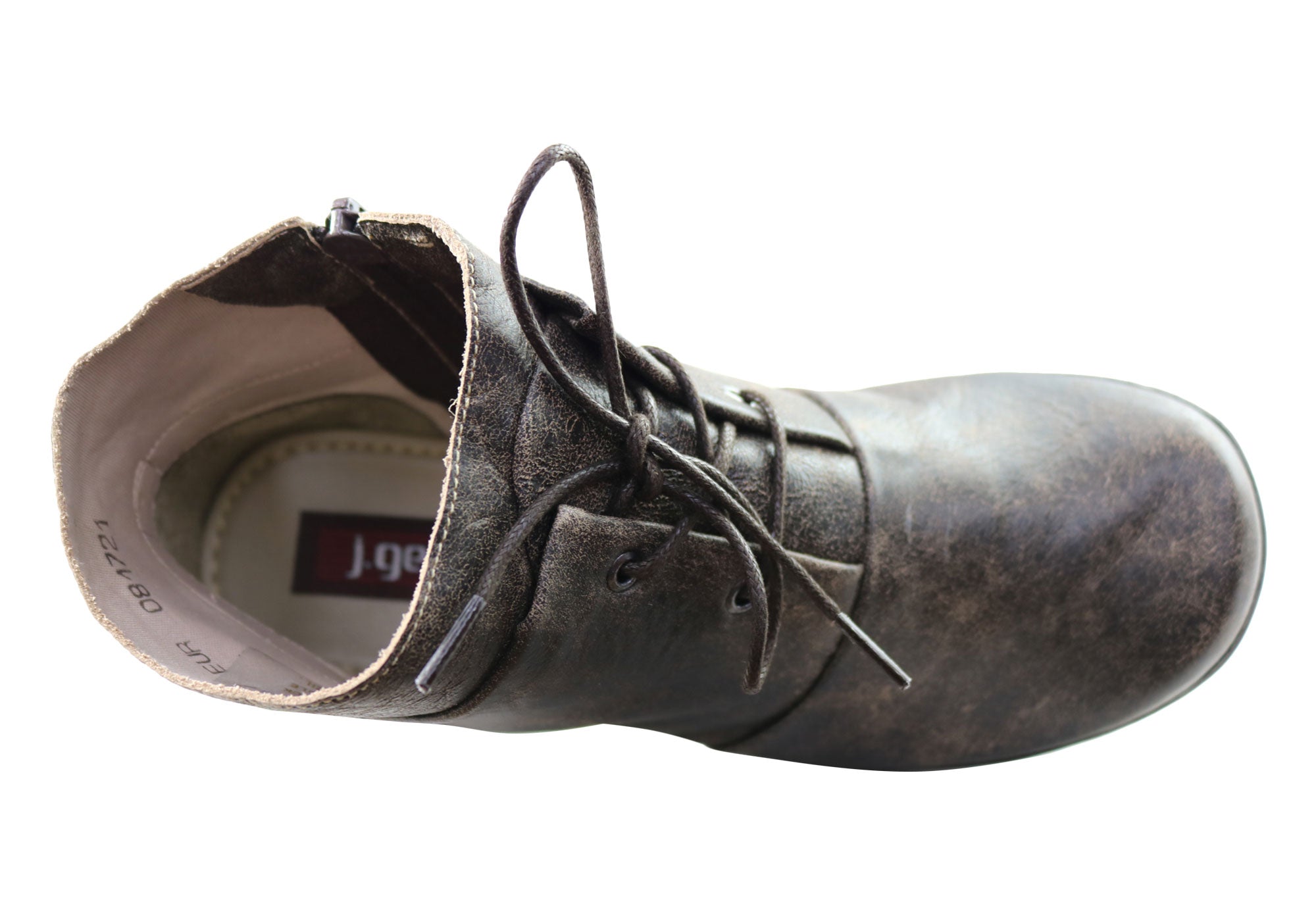 J Gean Angie Women's Comfortable Leather Ankle Boots - Made in Brazil - Perfect for Work, Casual Wear & Fall Fashion