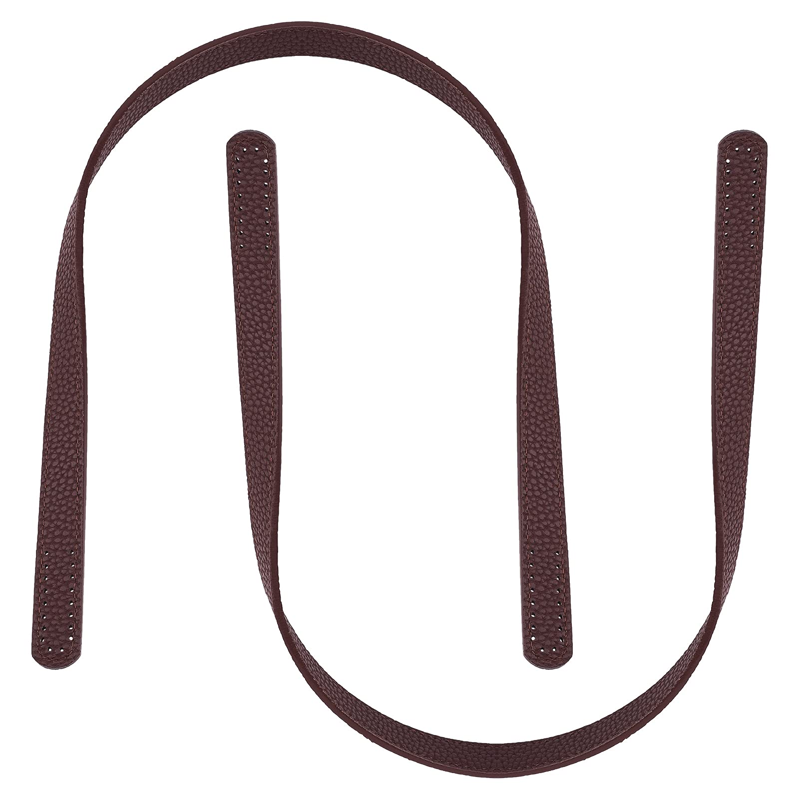 WADORN 2-Pack Genuine Leather Replacement Bag Straps - 25.5 Inch Adjustable Shoulder Strap with Pre-Punched Holes for Handbags, Purses & DIY Craft Projects (Dark Brown) - Perfect for Bag Repair, Custom Handbag Making & Leather Craft Accessories