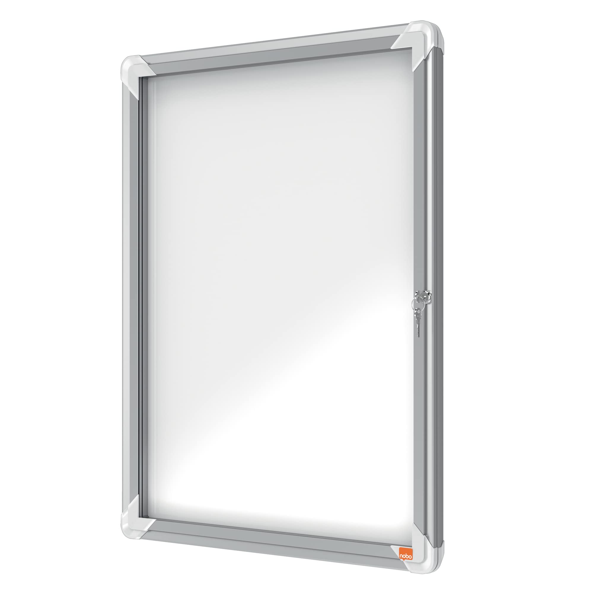 Premium White Outdoor Magnetic Lockable Notice Board - 4 x A4 Size (1902577) - Perfect for Schools, Offices, and Public Spaces