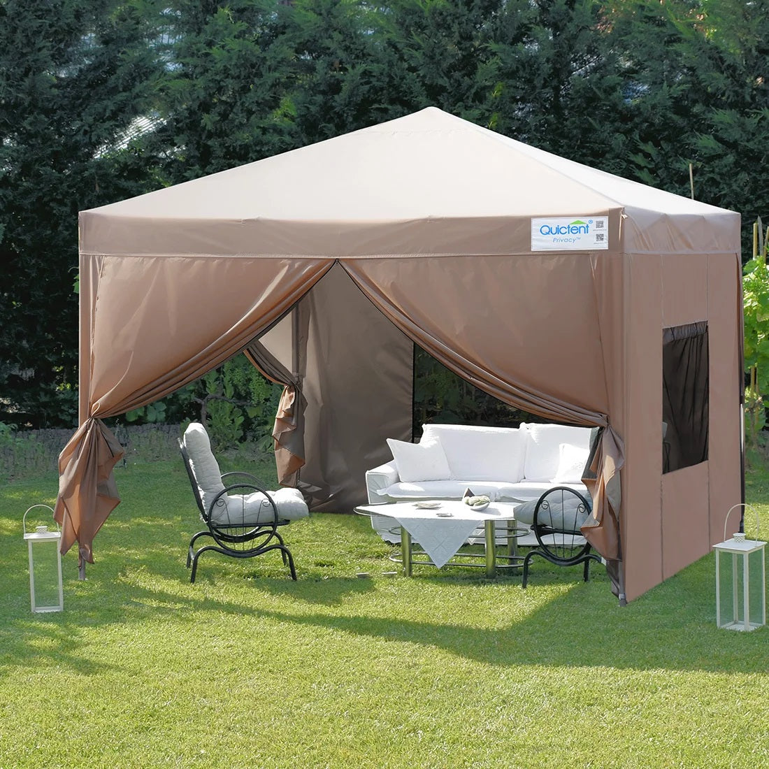 8' x 8' Pop Up Privacy Canopy Tent with Removable Side Walls - Perfect for Outdoor Events, Beach Parties, and Backyard Gatherings