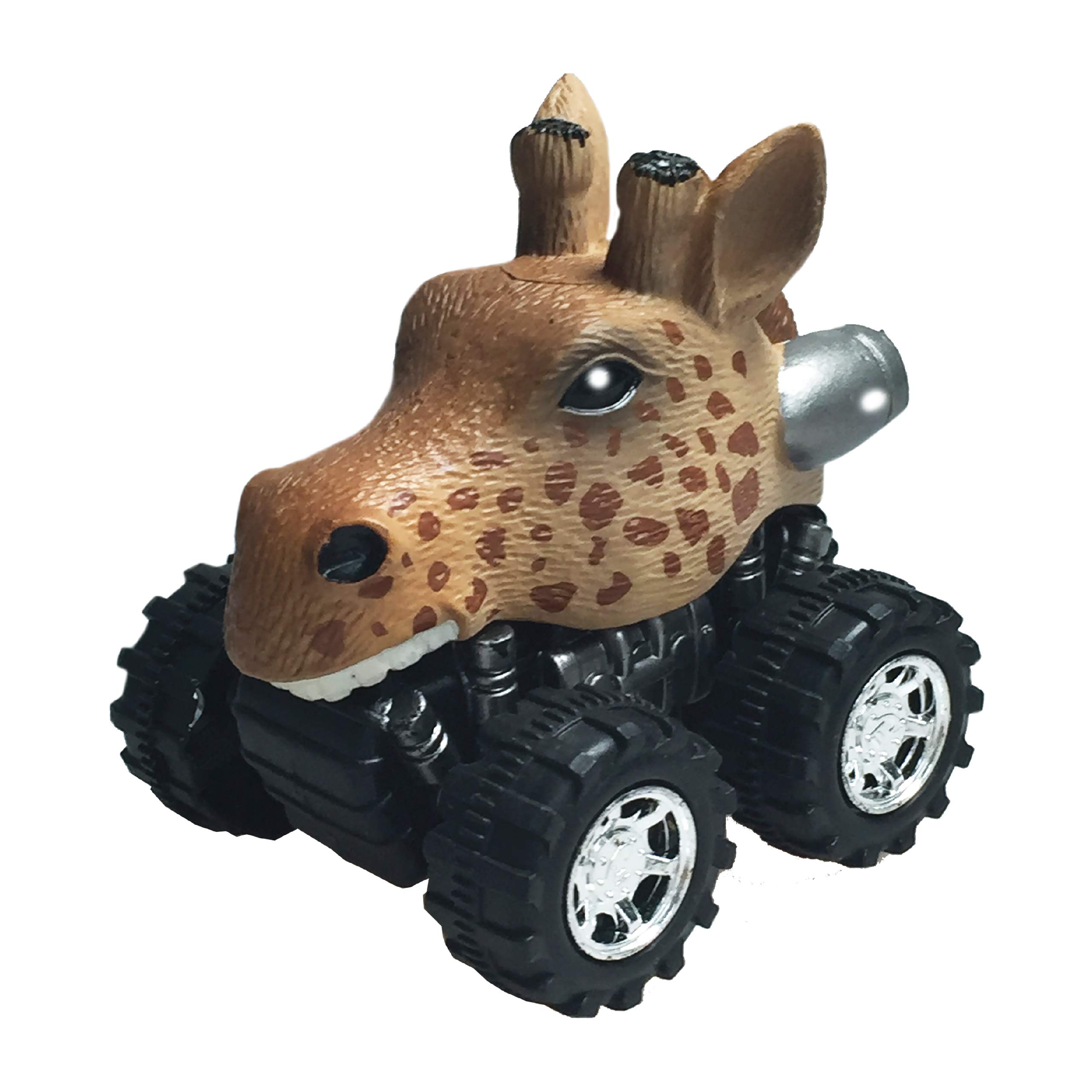 Deluxebase Friction Powered Giraffe Monster Truck Toy with Animal Riders - Fun Car Toy for Kids Boys & Girls - Perfect for Birthday Gifts, Playtime Adventures & Safari-Themed Parties