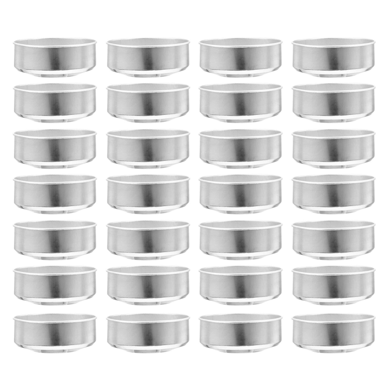 EXCEART 100pcs Aluminum Tealight Candle Cups - 3.8x1.4cm Empty Metal Containers for DIY Candle Making, Wax Melting, Wedding Decor & Home Fragrance Accessories