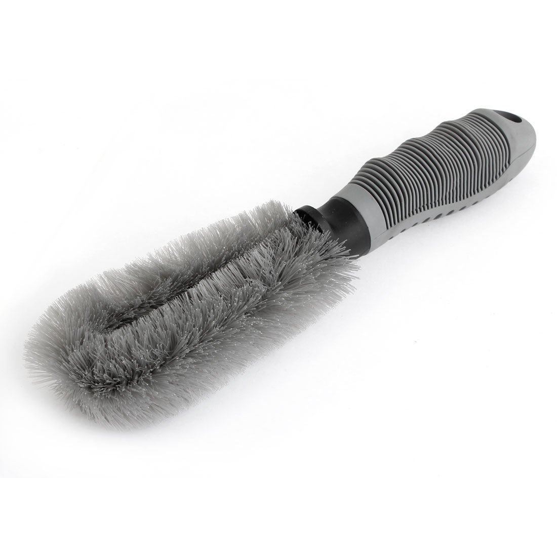 uxcell Gray Bristle Plastic Handle Truck Car Wheel Spoke Tire Brush Cleaner - Heavy Duty Cleaning Tool for Auto Detailing, RV, ATV & Motorcycle Wheels - Perfect for Home Garage & Professional Car Wash Use