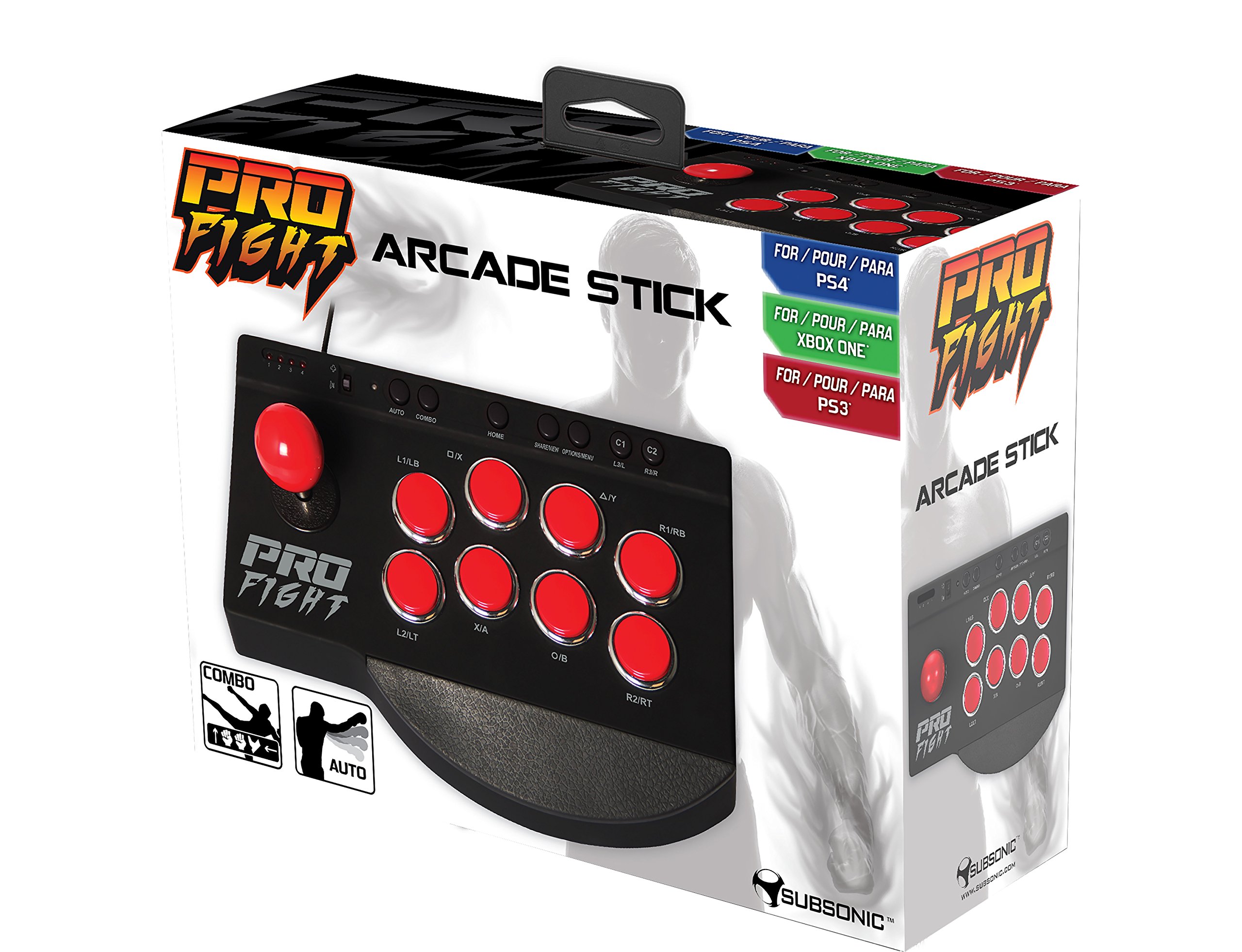 Pro Fight Arcade Joystick for PS4/PS5/Xbox One/PC - Tournament Grade Fighting Game Controller for Street Fighter, Tekken & Mortal Kombat - Perfect for Esports & Home Gaming Battles