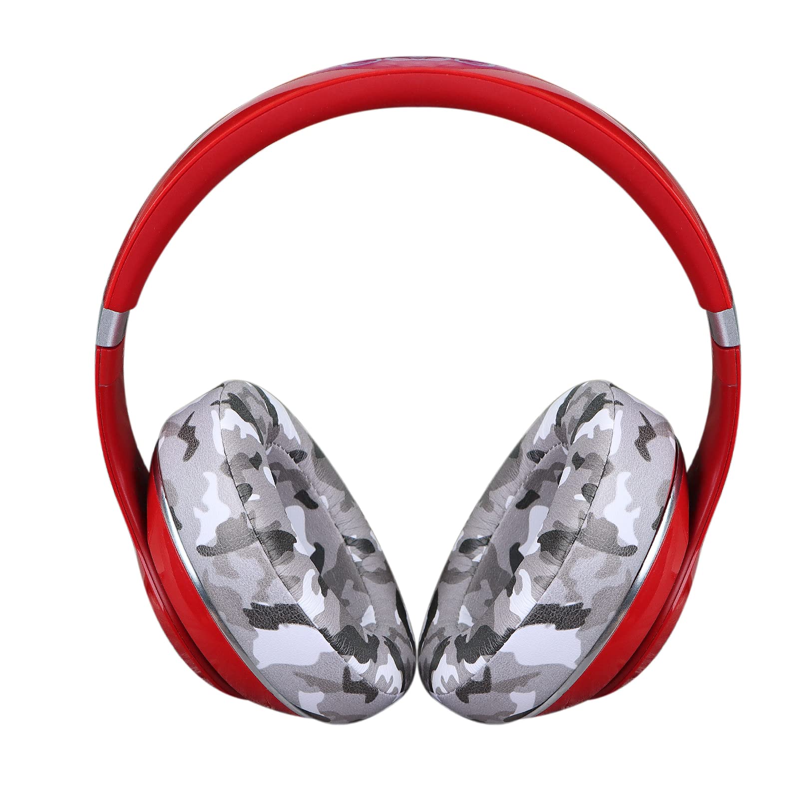 **Replacement Ear Pads for Beats Studio 2 & Studio 3 Headphones – Noise Isolating Memory Foam Cushions, Soft Protein Leather (Camo Grey) – Perfect for Gaming, Music & Travel**