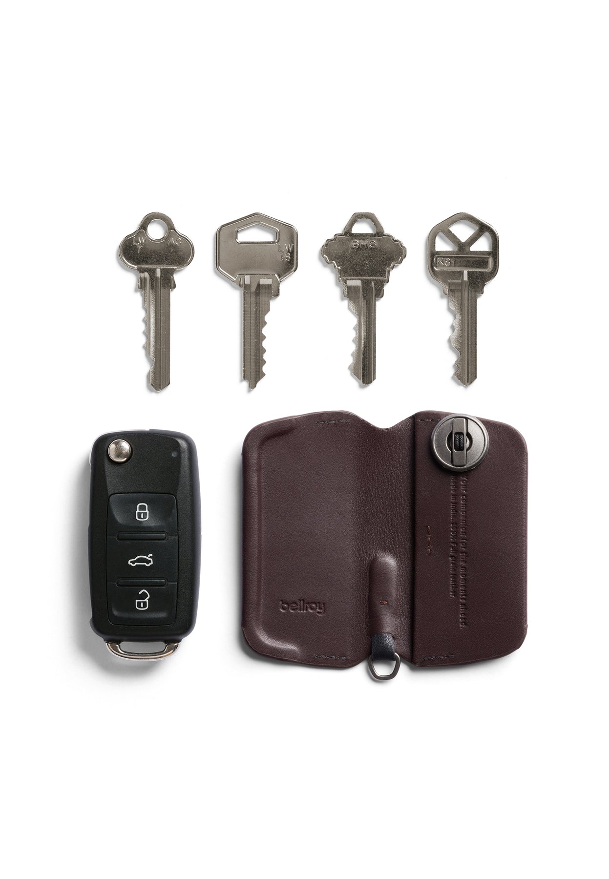 Bellroy Key Cover Plus Third Edition - Premium Leather Key Organizer for Keys, Cards & Cash | Slim & Durable RFID Protection | Perfect for Travel, Work & Everyday Carry (EDC)
