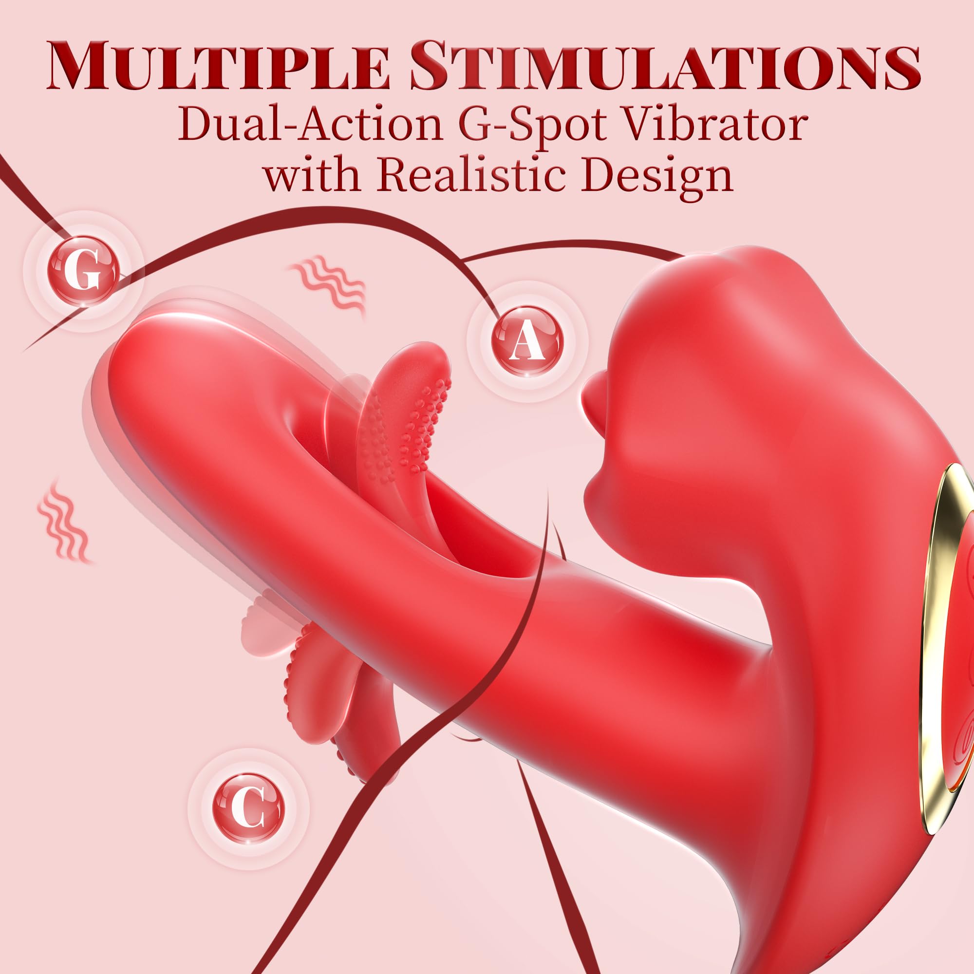 FOBONO Rose Vibrator for Women - 7 Kissing Patterns, 7 Vibration Intensities & 10 Flapping Modes G Spot Stimulator, Adult Sex Toy for Solo Play & Couples Intimacy | Perfect for Bedroom Fun, Anniversary Gifts & Sensual Massage