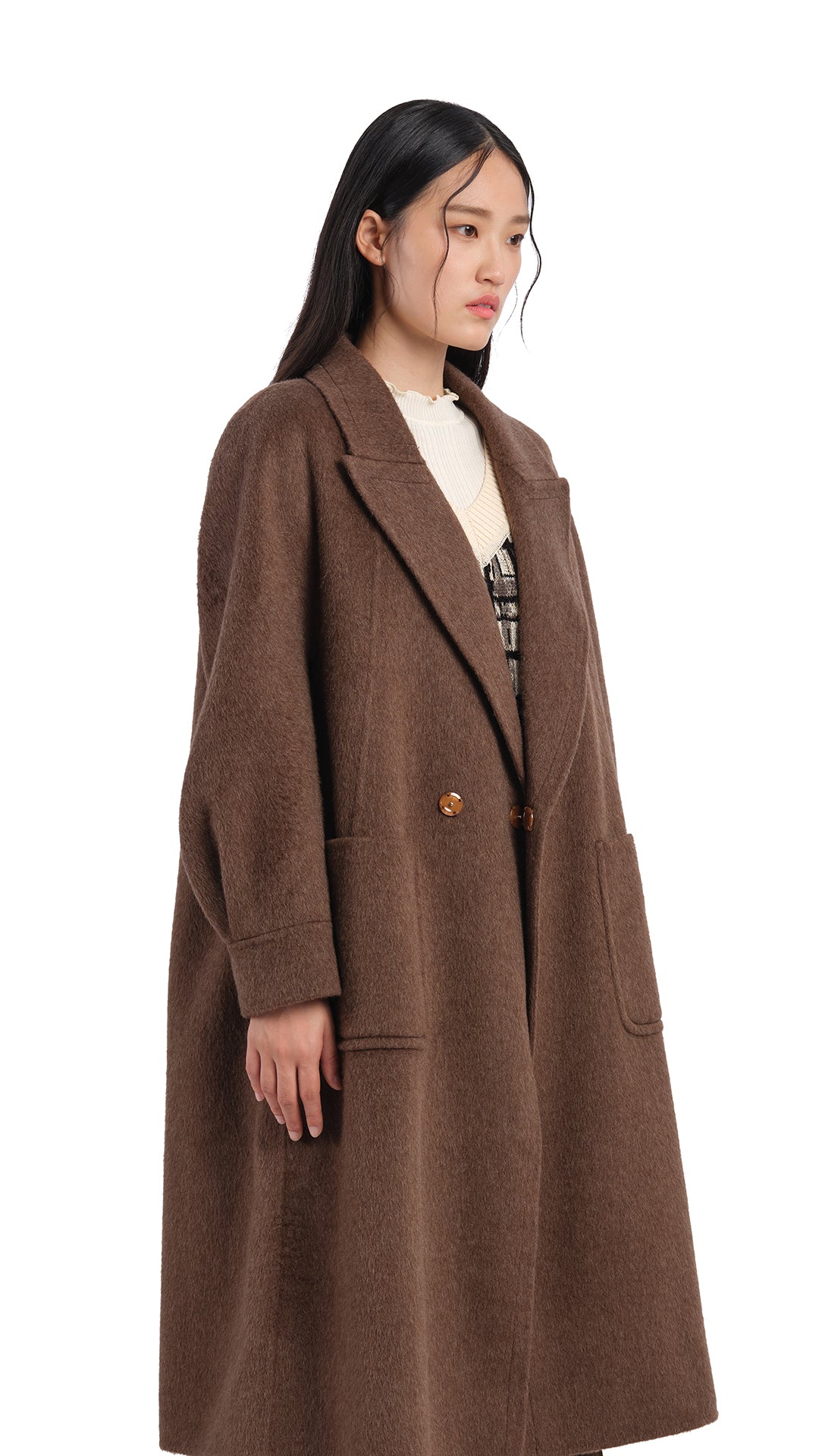Double Face Coat for Women - Reversible Winter Jacket with Pockets | Warm & Stylish Outerwear for Cold Weather, Work & Casual Outings