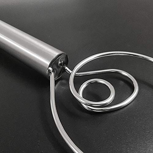 Arinda 12 Inch Stainless Steel Danish Dough Whisk - Heavy Duty Dutch Bread Mixer for Baking, Cooking & Pastry Making - Perfect for Bread, Pizza Dough, Cookies & Cake Batter