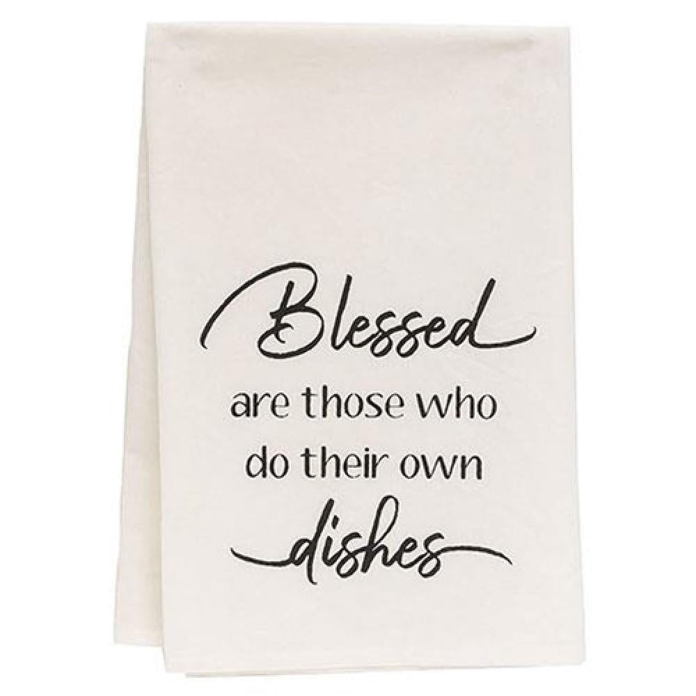 Blessed Are Those Who Do Dishes - Funny Kitchen Dish Towel - Perfect for Washing Dishes, Cleaning & Decorating