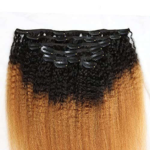 T(1B/30) Kinky Straight Clip In Hair