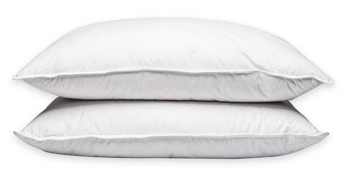 Premium Lyocell Pillow with Down & Feather Core - Soft to Medium Support for Back, Side & Stomach Sleepers | Breathable & Hypoallergenic for All-Season Comfort | Perfect for Home, Hotel & Travel Use