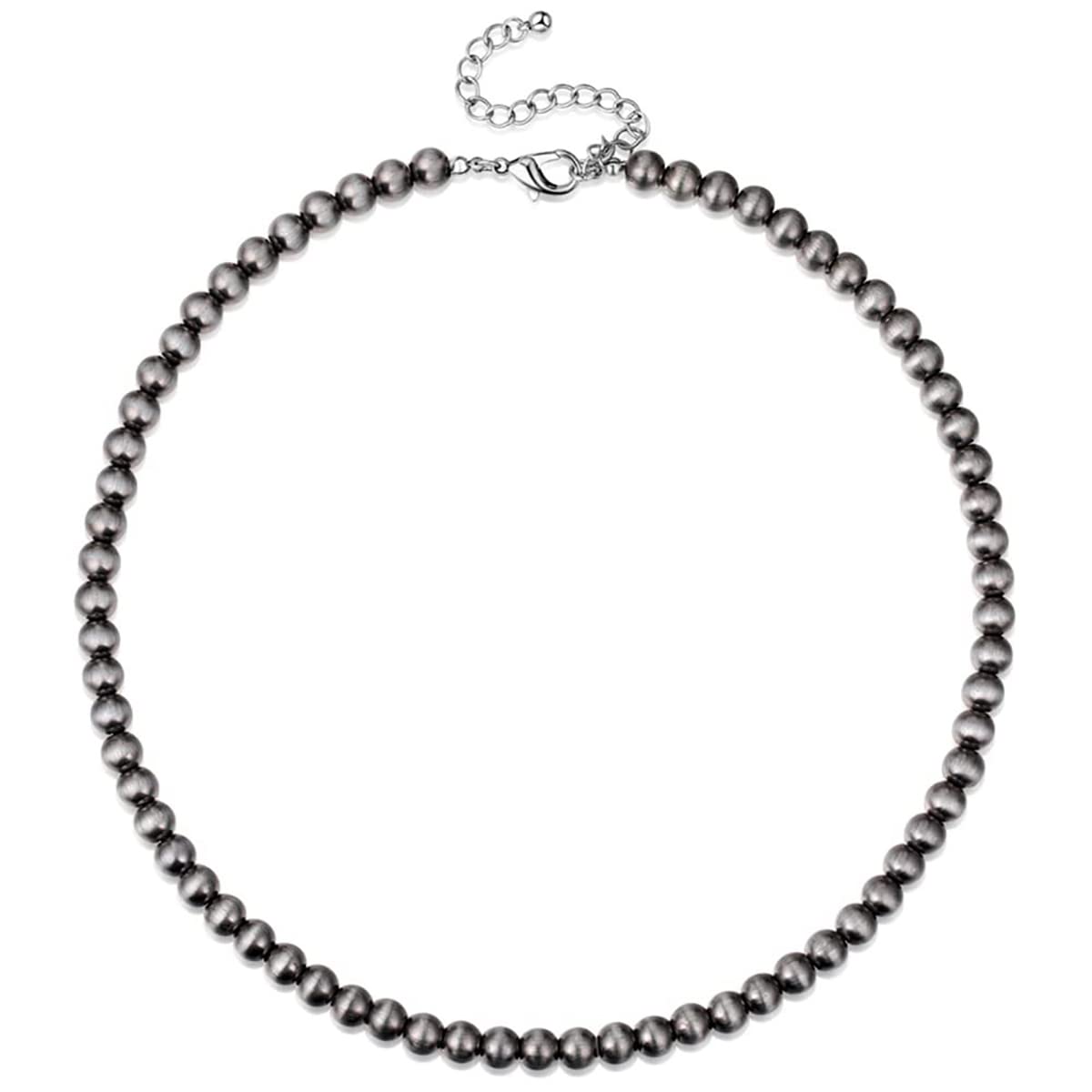 Navajo Black Pearl Layered Necklace for Women - Western Cowgirl Beaded Pearl Jewelry for Party, Wedding & Everyday Wear | Boho Chic Accessories for Women & Girls