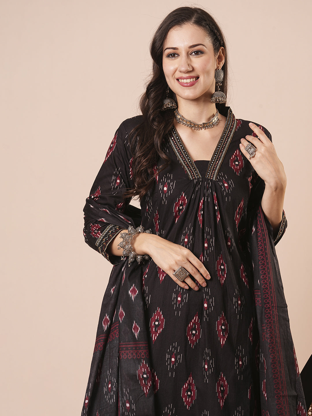 Elegant Black Embroidered Pant Suit for Women - Designer Ready-to-Wear Formal Outfit for Office, Parties & Special Occasions
