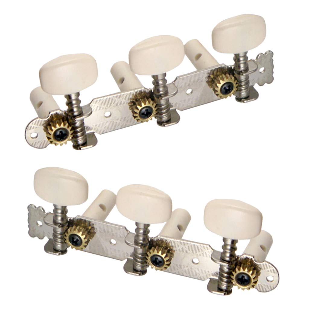 Classical Guitar Tuning Pegs - 1 Pair (Left & Right) Machine Tuners for Guitar Repair & Maintenance | Perfect for DIY Guitar Upgrades & Replacement Parts