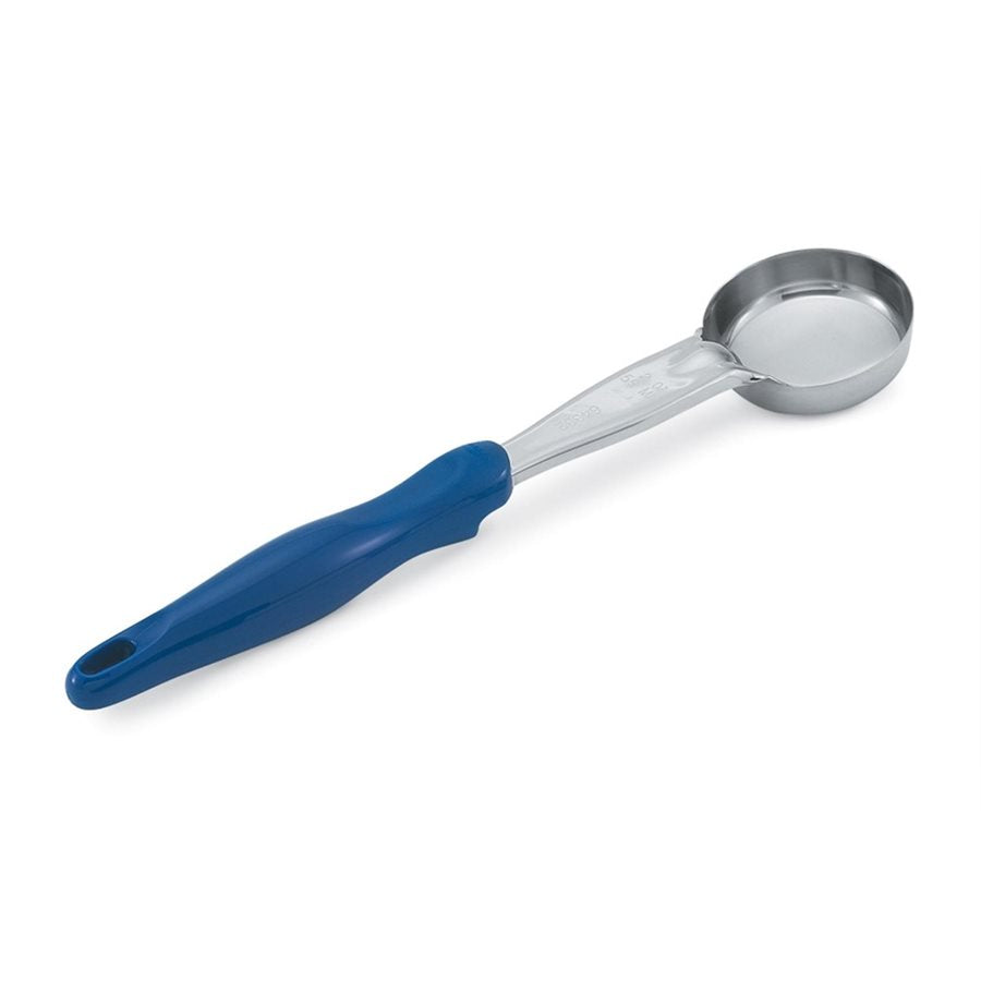 Vollrath 2 Oz Solid Spoodle with Blue Handle - Perfect for Cooking, Baking & Food Service - Durable Restaurant & Kitchen Utensil for Mixing, Scooping & Serving