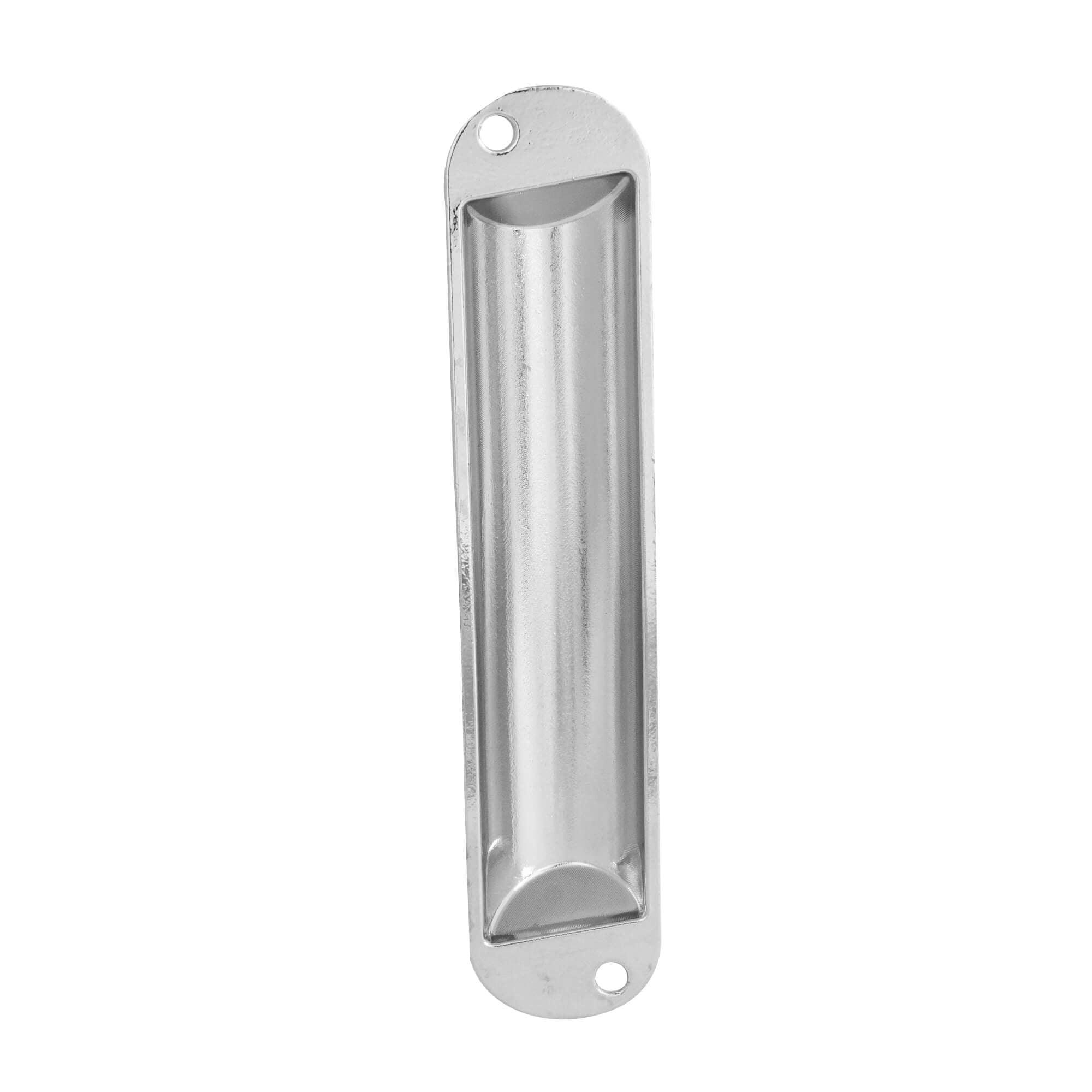 Set of 3 Silver Blue Metal Mezuzah Cases with Messianic Symbol - 4.1 Inch Jewish Door Blessing Scroll Holders for Home & Office Protection