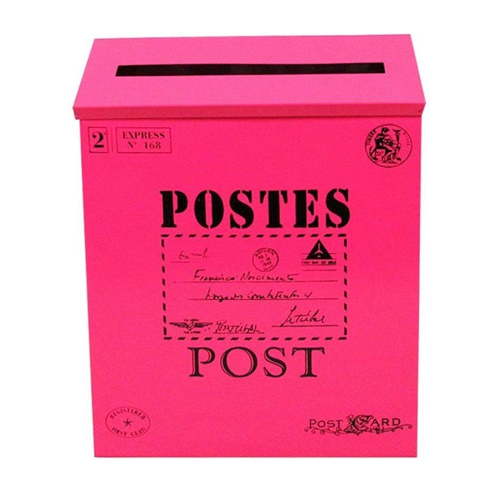 Secure Wall Mounted Outdoor Letter Box with Lock - Decorative Mailbox for Home, Garden, and Newspaper Delivery (Black) | Perfect for Front Porch, Yard, and Apartment Building Security