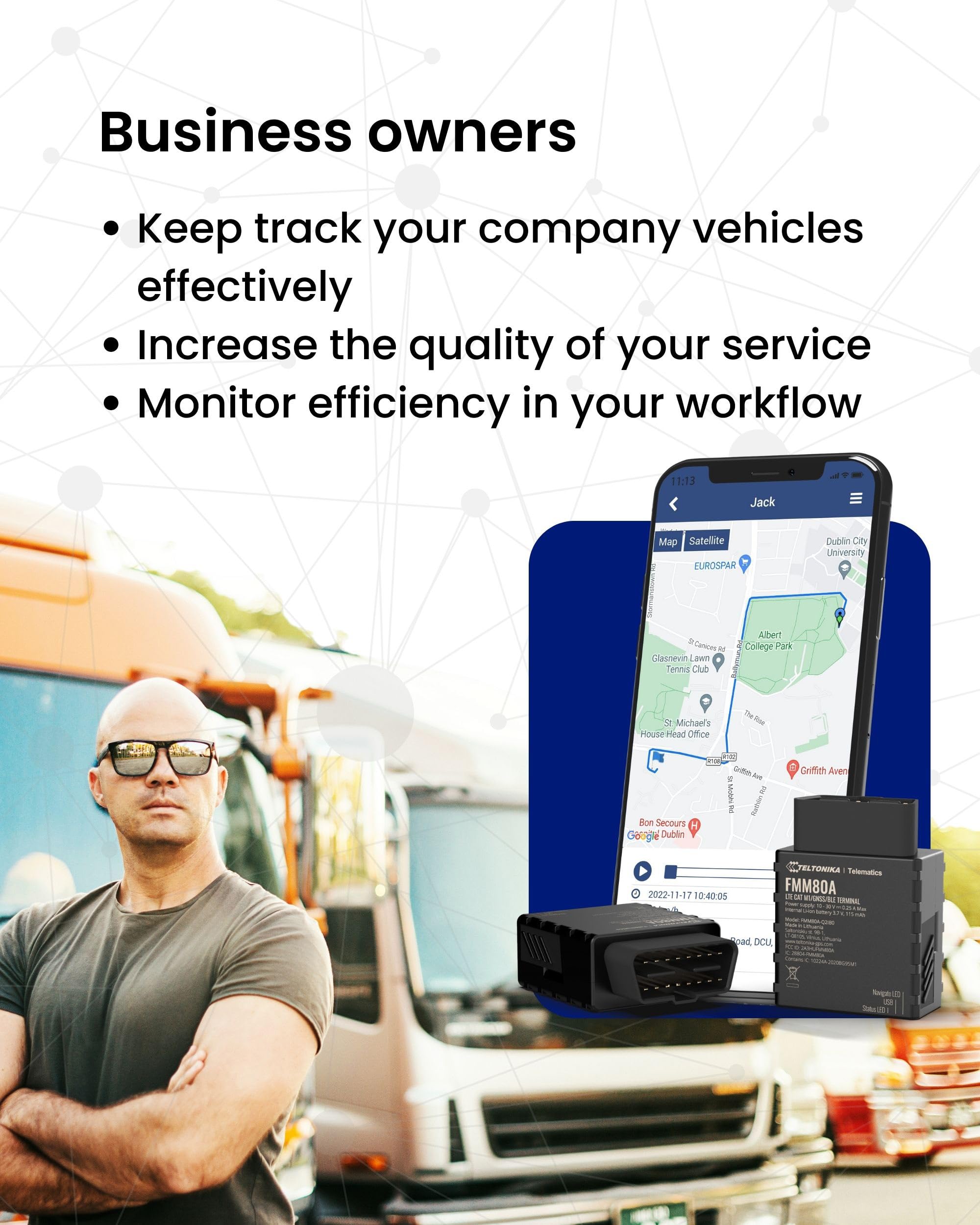 4G LTE Hidden GPS Tracker for Cars, Trucks, Vans & Bikes - Easy Install OBD Vehicle Tracking Device with Long Battery Life | Real-Time Location Monitoring | Ideal for Fleet Management, Anti-Theft Protection & Personal Safety | 30-Day Free Trial Included