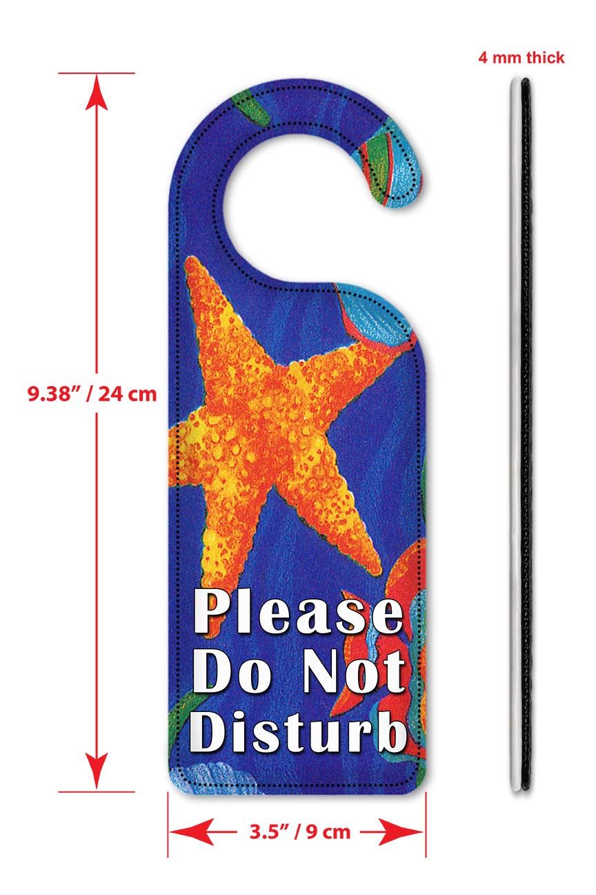 Artistic 'Do Not Disturb' Door Hanger Sign with Fish Design - Perfect for Hotels, Bedrooms & Privacy (12-Pack)