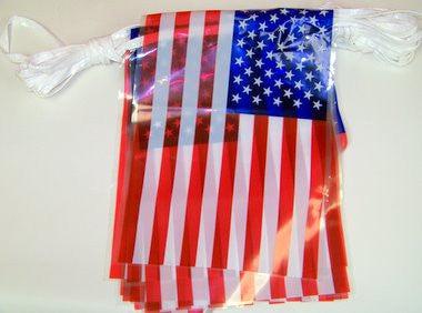 60' American Flag Pennant String - 24 Patriotic Bunting Flags for Outdoor Decor, Parties & 4th of July Celebrations | Perfect for Porch, Yard & Memorial Day Decorations