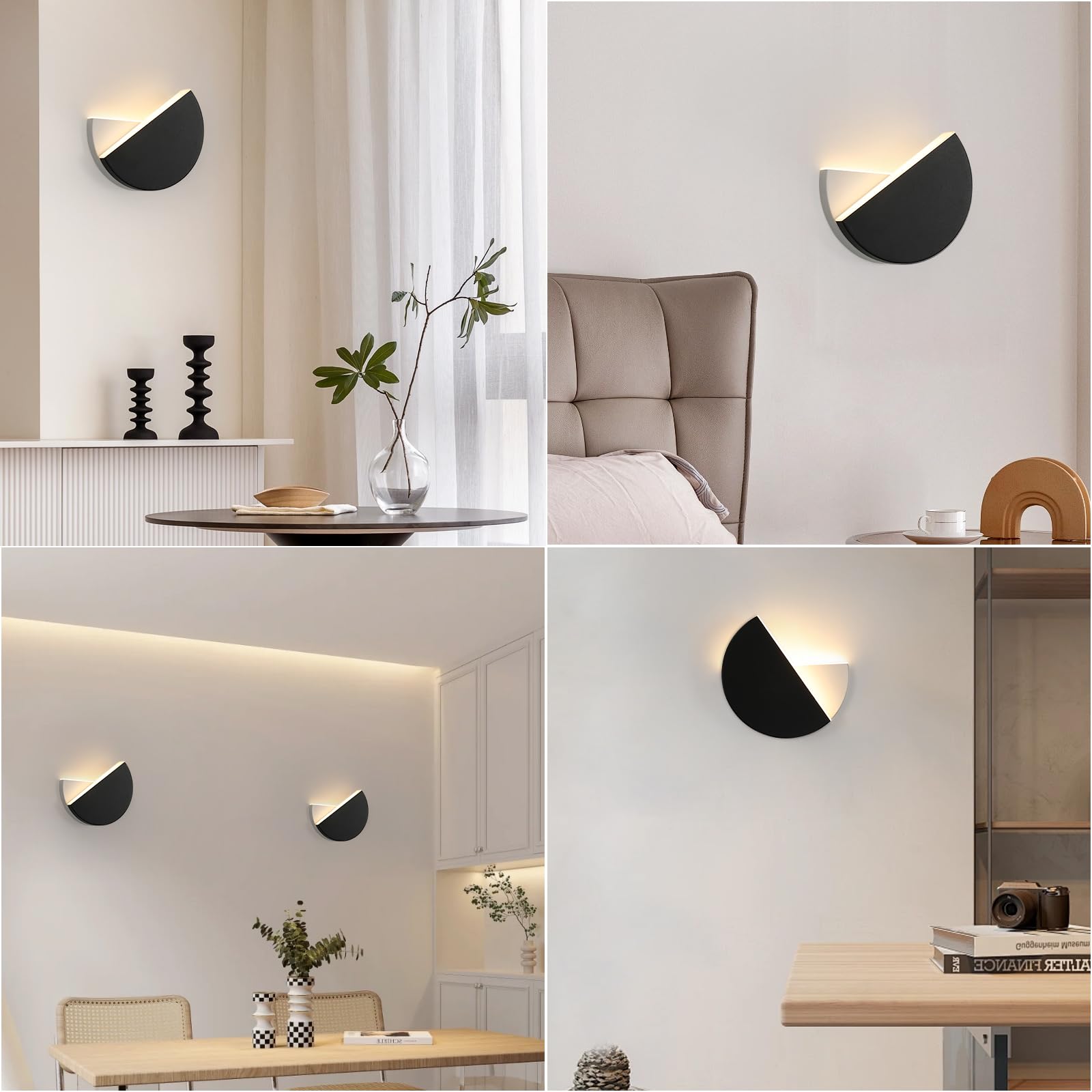 Dorlink 10W LED Swiveling Wall Light - Modern Round Ceiling Lamp, 3000K Warm White for Bedroom & Living Room | Energy-Efficient Indoor Lighting for Hallway, Staircase & Home Decor