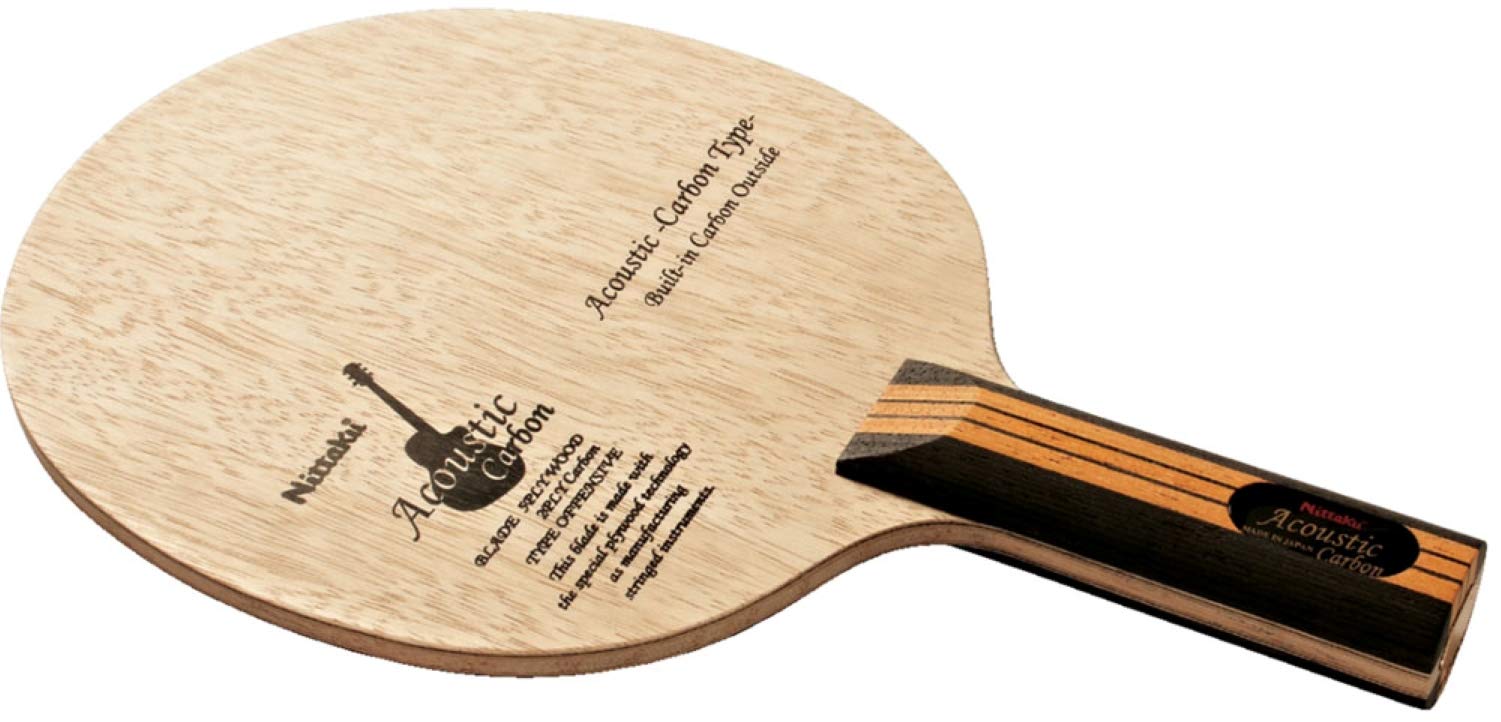 Nittaku Premium Table Tennis Racket for Offensive Play - Acoustic Carbon Blade with Shakehand Grip | High-Performance Ping Pong Paddle for Competitive Players | Perfect for Tournaments & Training Sessions