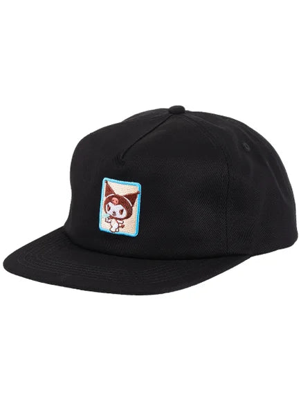 Sanrio Kuromi 5-Panel Snapback Hat for Girls - Black Cute Anime Baseball Cap | Perfect for Cosplay, Kawaii Fashion & Everyday Wear